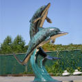 Popular Designs Exquisite Art Deco Life Size Bronze Large Dolphin Sculpture
